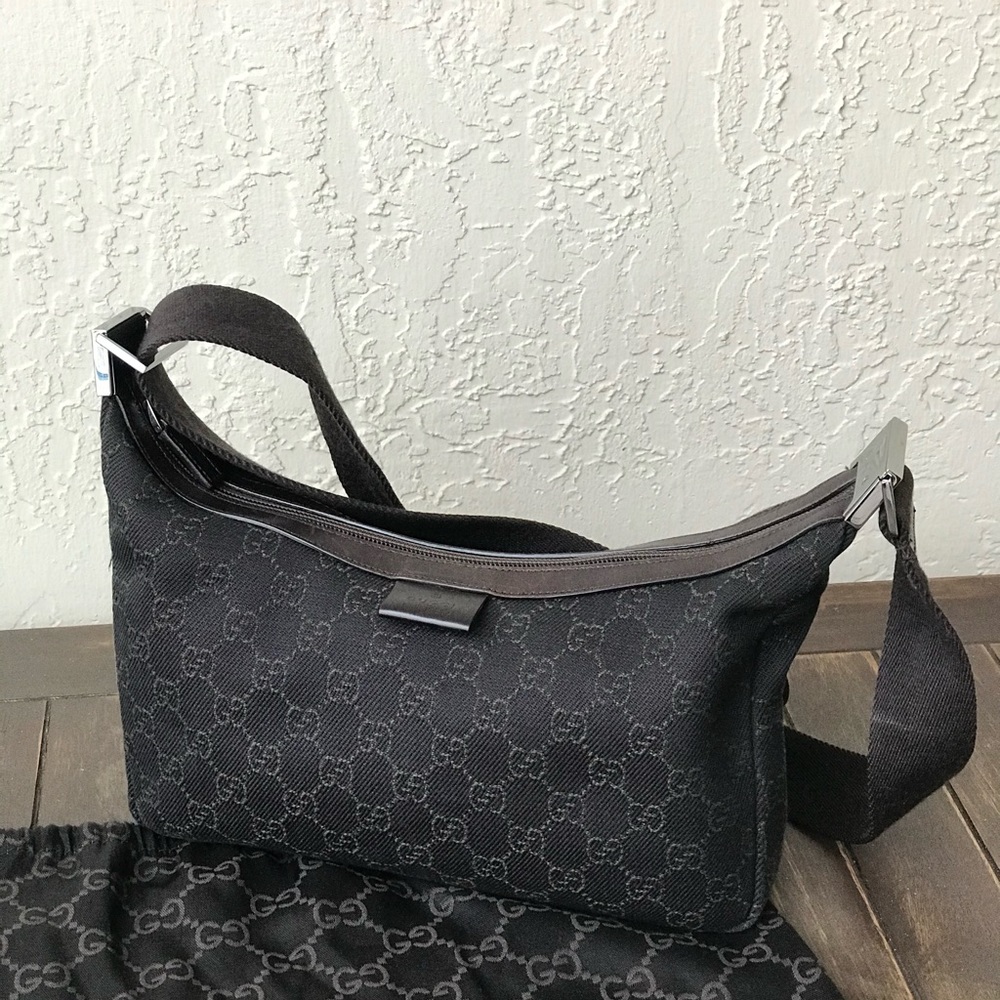 Gucci Brown Canvas Shoulder Bag